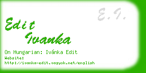 edit ivanka business card