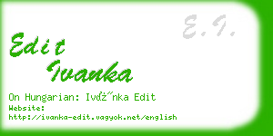 edit ivanka business card